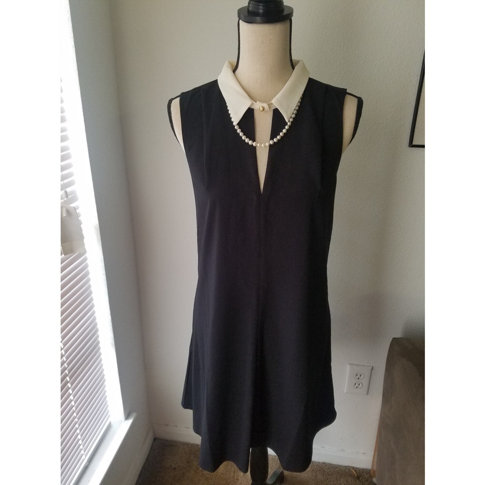 Marchesa Rose Collared Swing dress, L